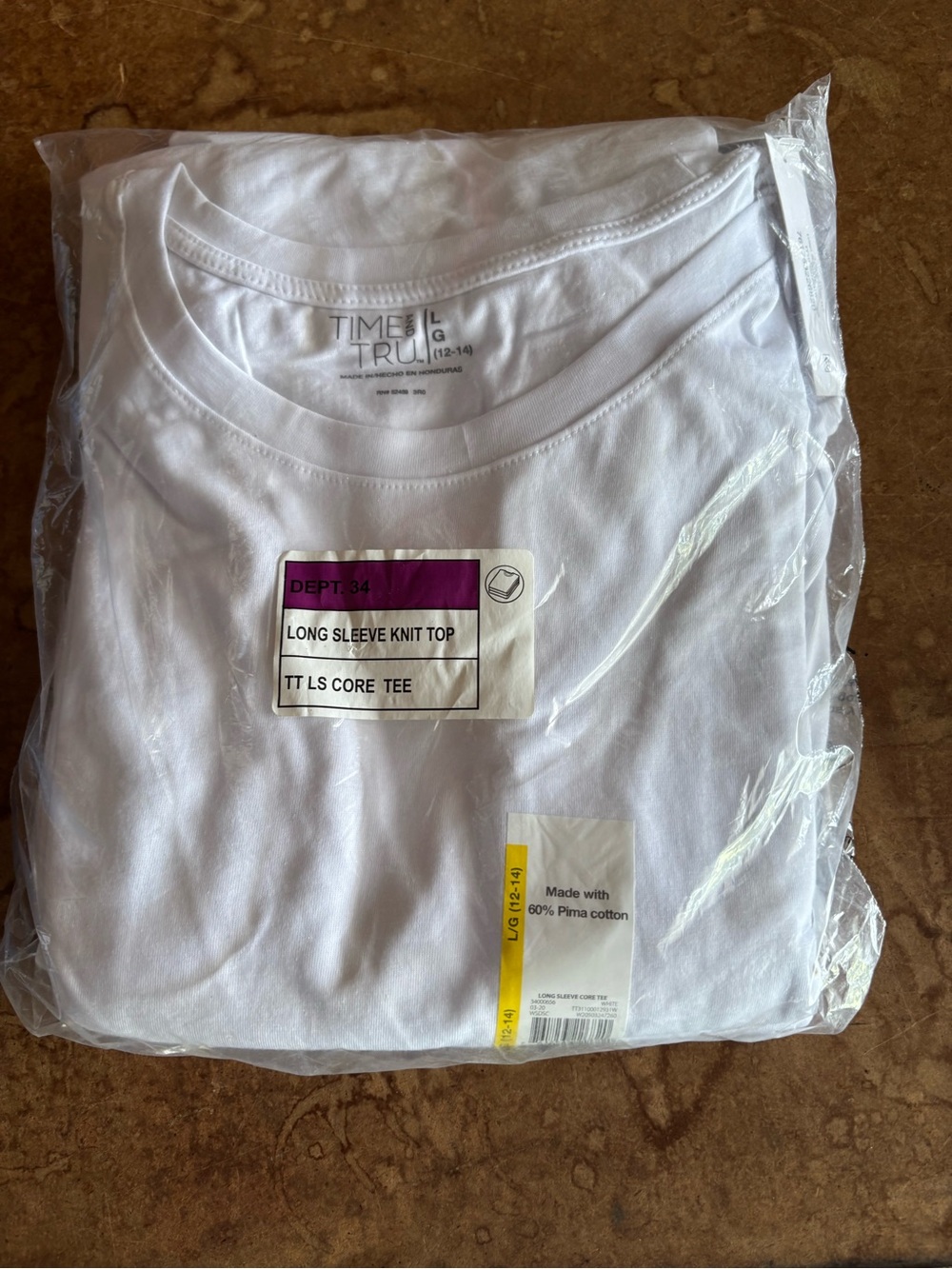 New Time & Tru L/S Girls Shirts Lot 4